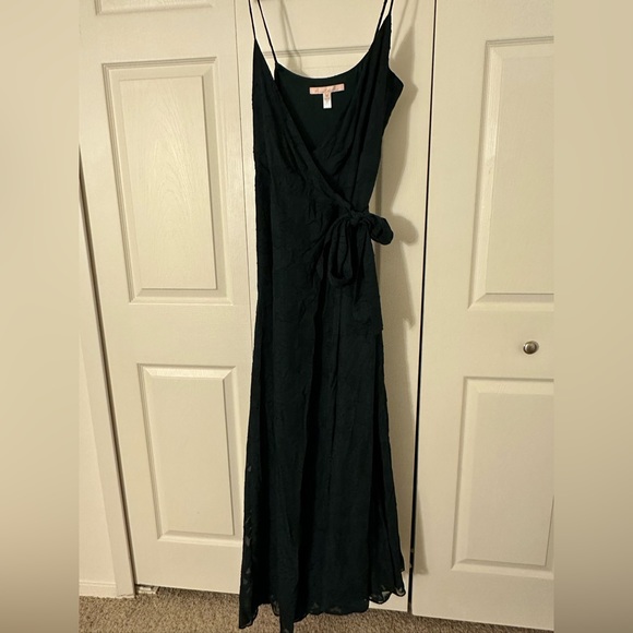 Anthropologie Hutch Forest Green Wrap Maxi Dress - Picture 1 of 4